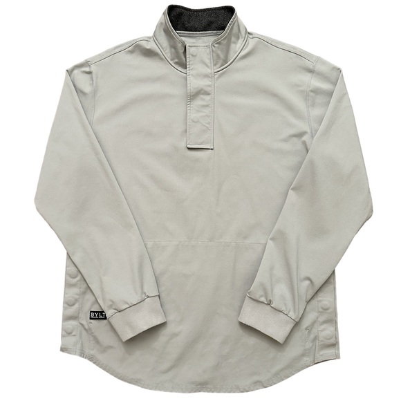 BYLT Basics Other - BYLT Jacket Mens Size XL Elite Fairway Pullover Windbreaker Magnet Snap Zip Gray